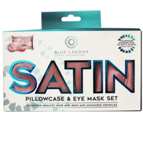 Blue Lagoon Bedding Blue Lagoon Satin Pillowcase And Eye Mask Set